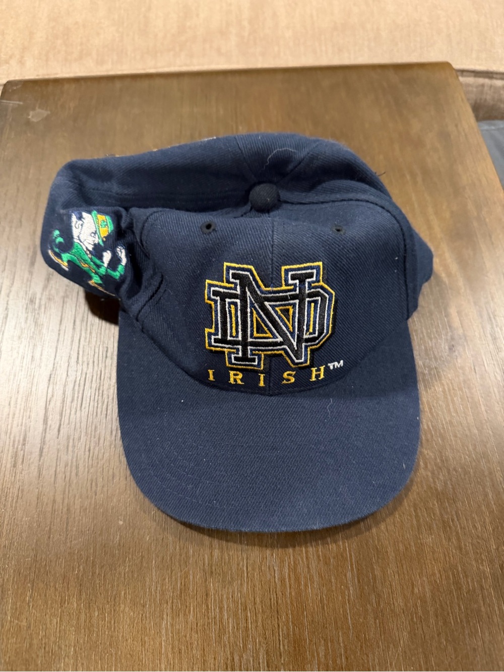 Notre Dame Irish Navy Embroidered Logo Cap